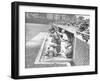 Cardinals Jeering and Waving from their Dugout to the Cubs During a Game-null-Framed Photographic Print