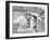 Cardinals Jeering and Waving from their Dugout to the Cubs During a Game-null-Framed Photographic Print