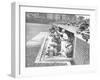 Cardinals Jeering and Waving from their Dugout to the Cubs During a Game-null-Framed Photographic Print