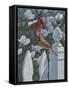 Cardinals Magnolias-Jeffrey Hoff-Framed Stretched Canvas