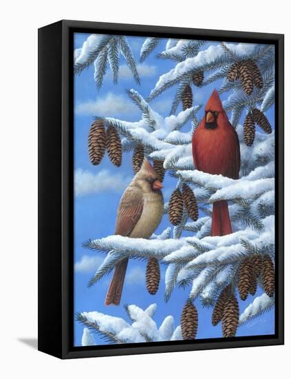 Cardinals-Robert Wavra-Framed Stretched Canvas