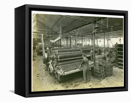 Carding Room, Long Meadow Mill, 1923-English Photographer-Framed Stretched Canvas