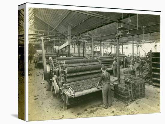 Carding Room, Long Meadow Mill, 1923-English Photographer-Stretched Canvas