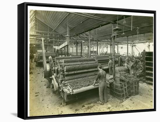 Carding Room, Long Meadow Mill, 1923-English Photographer-Framed Stretched Canvas