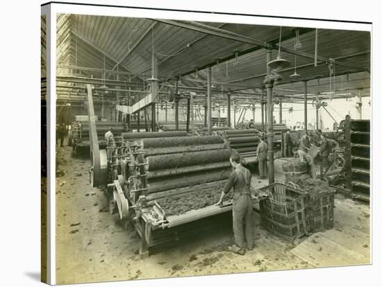 Carding Room, Long Meadow Mill, 1923-English Photographer-Stretched Canvas