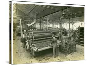 Carding Room, Long Meadow Mill, 1923-English Photographer-Stretched Canvas