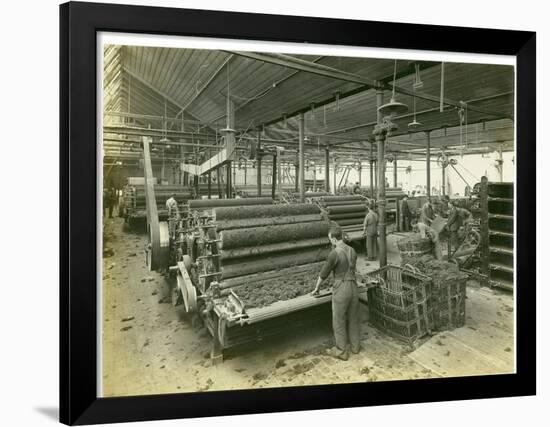 Carding Room, Long Meadow Mill, 1923-English Photographer-Framed Photographic Print