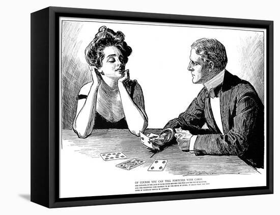 Cards, 1900-Charles Dana Gibson-Framed Stretched Canvas