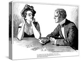 Cards, 1900-Charles Dana Gibson-Stretched Canvas