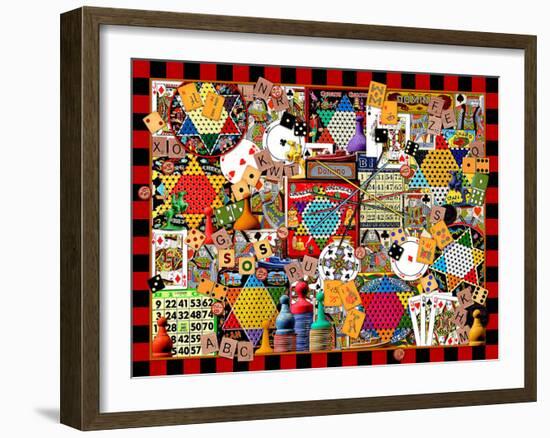 Cards Dice and Game Boards-Kate Ward Thacker-Framed Giclee Print