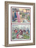 Cards for Children Advertising 'Cacao Van Houten', Early 20th Century-French School-Framed Giclee Print