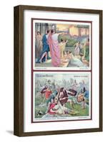 Cards for Children Advertising 'Cacao Van Houten', Early 20th Century-French School-Framed Giclee Print