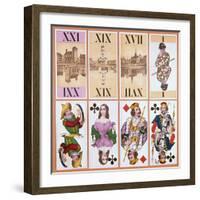 Cards from a Danish Tarot Pack, 19th Century-CM Dixon-Framed Giclee Print