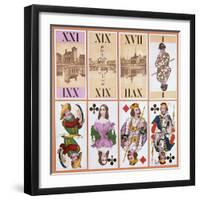 Cards from a Danish Tarot Pack, 19th Century-CM Dixon-Framed Giclee Print