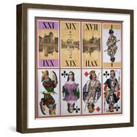 Cards from a Danish Tarot Pack, 19th Century-CM Dixon-Framed Giclee Print
