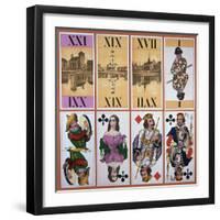 Cards from a Danish Tarot Pack, 19th Century-CM Dixon-Framed Giclee Print