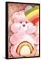 Care Bears - Cheer Bear Rainbow Balloon-Trends International-Framed Poster