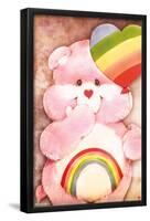 Care Bears - Cheer Bear Rainbow Balloon-Trends International-Framed Poster