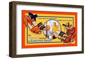 Carefree Shoes-Kate Ward Thacker-Framed Giclee Print