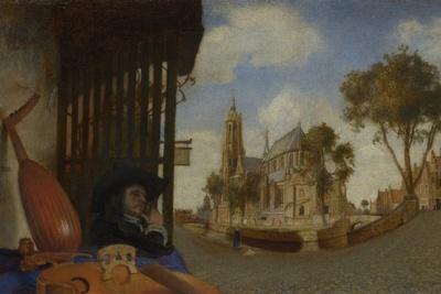 A View of Delft, with a Musical Instrument Seller's Stall, 1652
