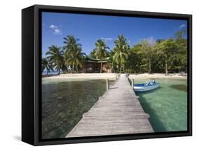 Carenero Island Beach and Pier, Bocas Del Toro Province, Panama-Jane Sweeney-Framed Stretched Canvas