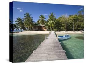 Carenero Island Beach and Pier, Bocas Del Toro Province, Panama-Jane Sweeney-Stretched Canvas
