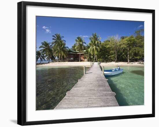 Carenero Island Beach and Pier, Bocas Del Toro Province, Panama-Jane Sweeney-Framed Photographic Print