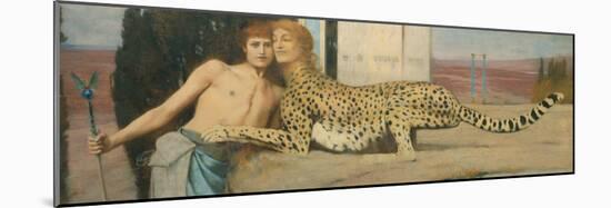 Caresses, 1896-Fernand Khnopff-Mounted Giclee Print