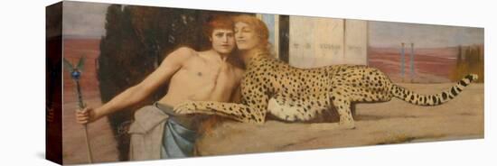 Caresses, 1896-Fernand Khnopff-Stretched Canvas