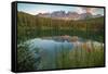 Carezza's Lake, Dolomites, Bolzano, Trentino Alto Adige, Italy.-ClickAlps-Framed Stretched Canvas