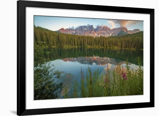 Carezza's Lake, Dolomites, Bolzano, Trentino Alto Adige, Italy.-ClickAlps-Framed Photographic Print