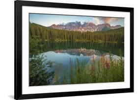 Carezza's Lake, Dolomites, Bolzano, Trentino Alto Adige, Italy.-ClickAlps-Framed Photographic Print