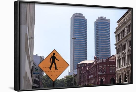 Cargills Shopping Promenade with Business District Beyond, Colombo, Sri Lanka, Asia-Charlie-Framed Photographic Print