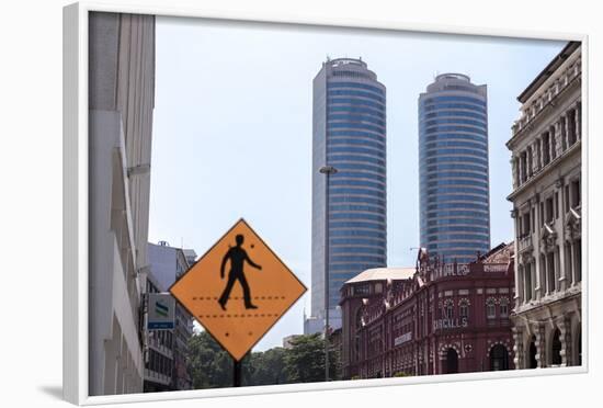 Cargills Shopping Promenade with Business District Beyond, Colombo, Sri Lanka, Asia-Charlie-Framed Photographic Print