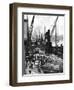 Cargo Being Unloaded at the Docks, Upper Pool, London, 1936-null-Framed Giclee Print