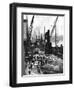 Cargo Being Unloaded at the Docks, Upper Pool, London, 1936-null-Framed Giclee Print