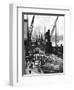 Cargo Being Unloaded at the Docks, Upper Pool, London, 1936-null-Framed Giclee Print