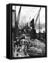 Cargo Being Unloaded at the Docks, Upper Pool, London, 1936-null-Framed Stretched Canvas