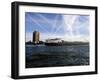 Cargo Boat on the River Ij, Amsterdam, the Netherlands (Holland)-Richard Nebesky-Framed Photographic Print