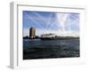 Cargo Boat on the River Ij, Amsterdam, the Netherlands (Holland)-Richard Nebesky-Framed Photographic Print