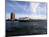 Cargo Boat on the River Ij, Amsterdam, the Netherlands (Holland)-Richard Nebesky-Mounted Photographic Print