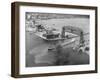 Cargo Boat Passing under Bridge-Charles Rotkin-Framed Photographic Print