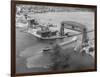 Cargo Boat Passing under Bridge-Charles Rotkin-Framed Photographic Print