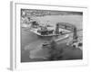 Cargo Boat Passing under Bridge-Charles Rotkin-Framed Photographic Print