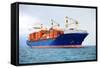 Cargo Container Ship-ilfede-Framed Stretched Canvas