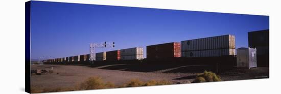 Cargo Containers on a Freight Train, California, USA-null-Stretched Canvas