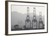 Cargo Cranes at Freight Terminal-null-Framed Photographic Print