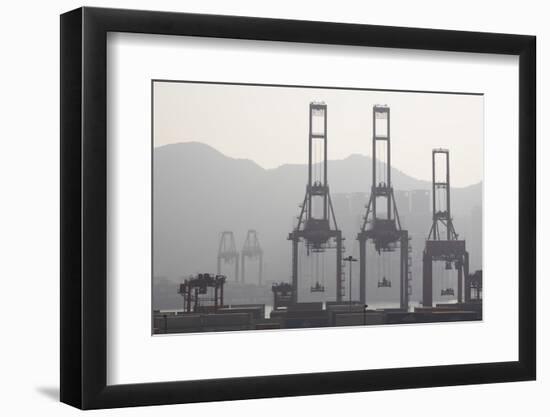 Cargo Cranes at Freight Terminal-null-Framed Photographic Print