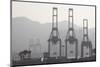 Cargo Cranes at Freight Terminal-null-Mounted Photographic Print