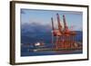 Cargo Cranes, Port of Vancouver, Vancouver, British Columbia, Canada-Walter Bibikow-Framed Photographic Print